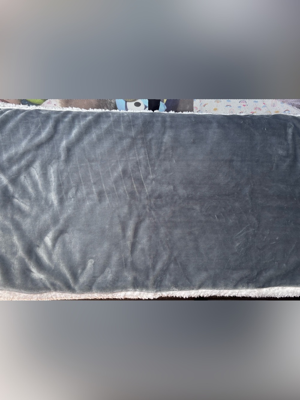New UGG set of 2 king gray and white Sherpa pillow cases
